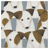 Chargen of Parson Jack Russell Terriers Pattern Stoff (Nahaufnahme)