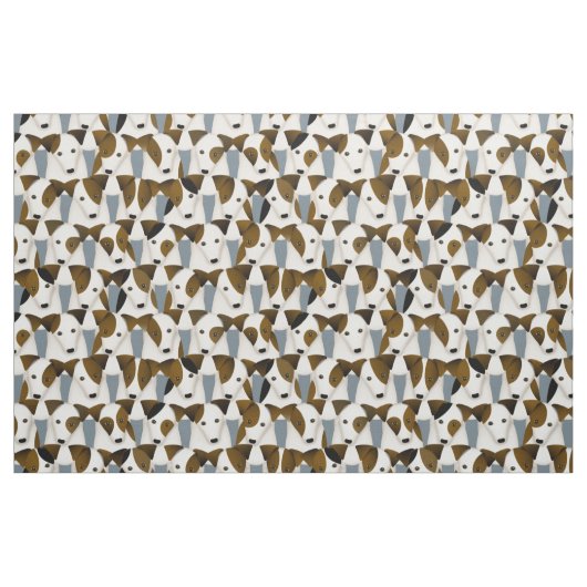 Chargen of Parson Jack Russell Terriers Pattern Stoff (Fat Quarter (45,7 x 55,9 cm))
