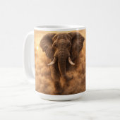 Charging Elephant | African Wildlife Power Art Kaffeetasse (Vorderseite Links)