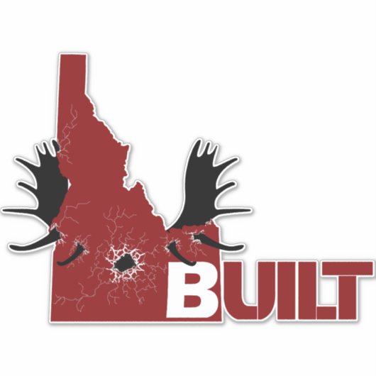 Charging Moose Vinyl Decal Aufkleber (Vorderseite)