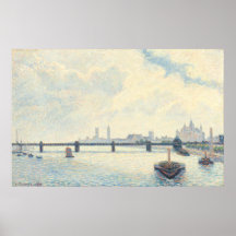 Charing Cross Bridge - Camille Pissarro Kunst, Dic