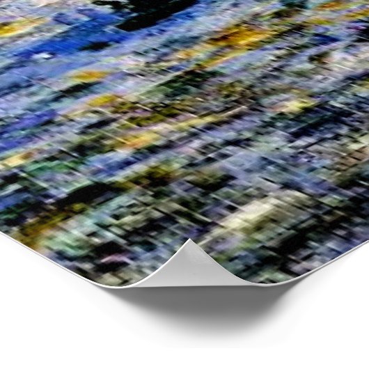 Charing Cross Bridge, Reflektion über die Themse Poster (Ecke)