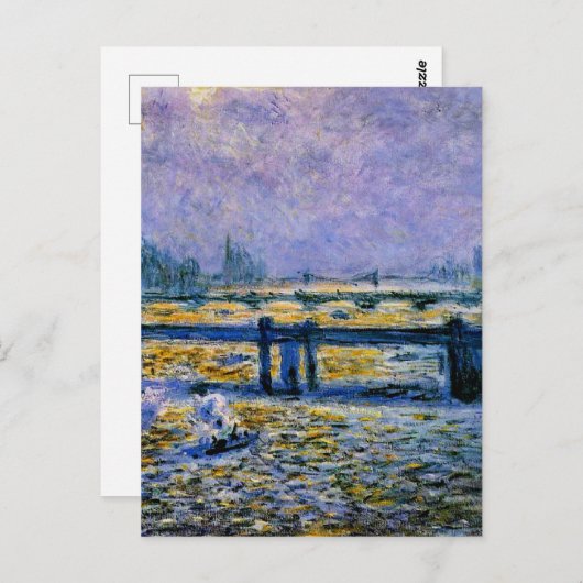 Charing Cross Bridge, Reflektion über die Themse Postkarte (Vorne/Hinten)