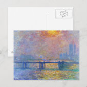Charing Cross Bridge, The Thames, Claude Monet Postkarte (Vorne/Hinten)