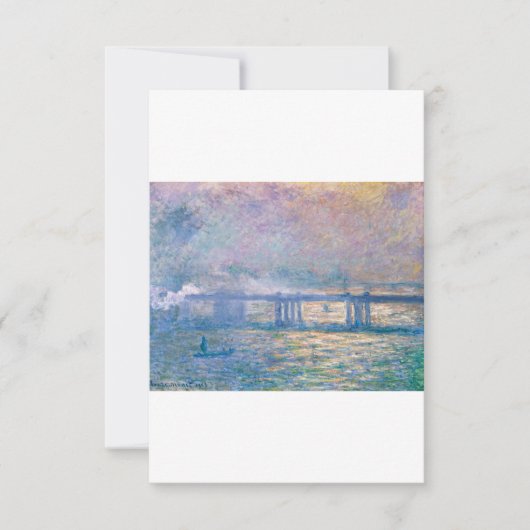 Charing Cross Bridge von Claude Monet Dankeskarte (Vorderseite)