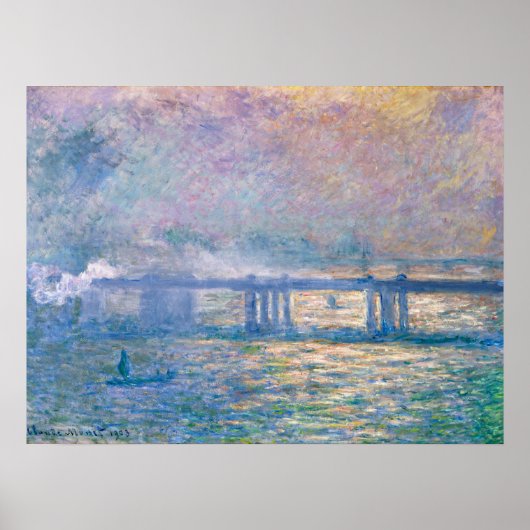 Charing Cross Bridge von Claude Monet Poster (Vorne)