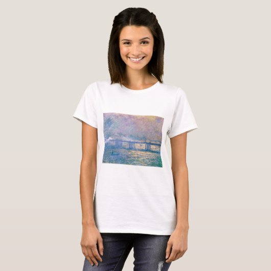 Charing Cross Bridge von Claude Monet T-Shirt (Vorne ganz)