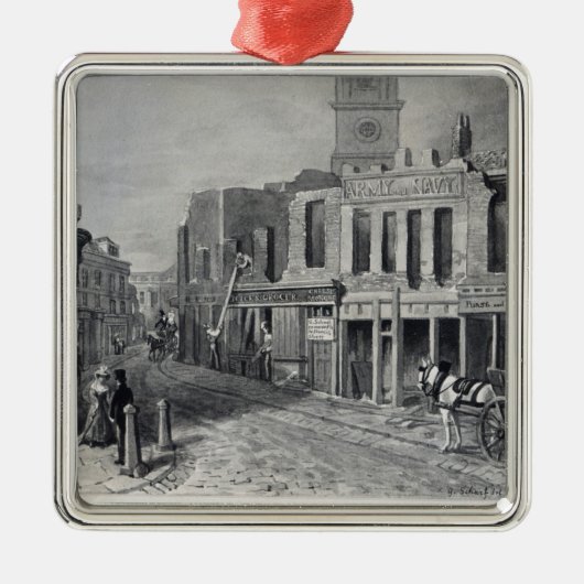 Charing Kreuz, 1830 Silbernes Ornament (Vorne)