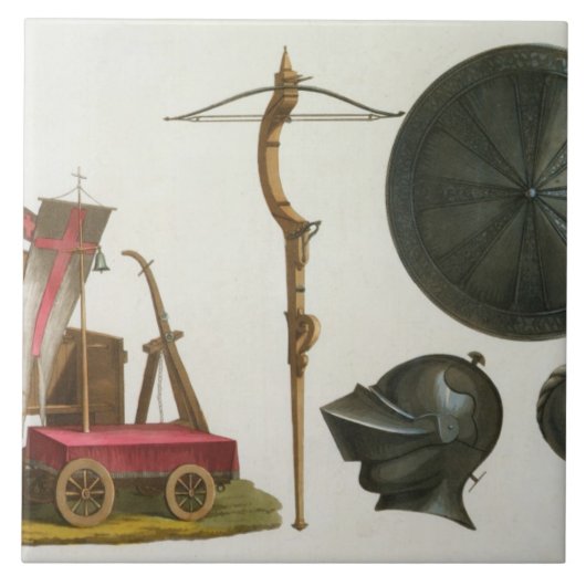 Chariot, Crossbow und Rüstung von Mailand, Fliese (Vorderseite)
