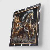 Chariot der Schlange: Steel's Song Quadratische Wanduhr (Winkel)