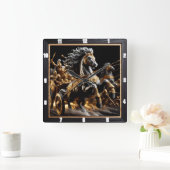 Chariot of the Void: Eisernes Herz Quadratische Wanduhr (Zuhause)