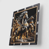 Chariot of the Void: Eisernes Herz Quadratische Wanduhr (Winkel)