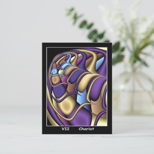 Chariot Tarot Card Postkarte (Stehend Vorderseite)
