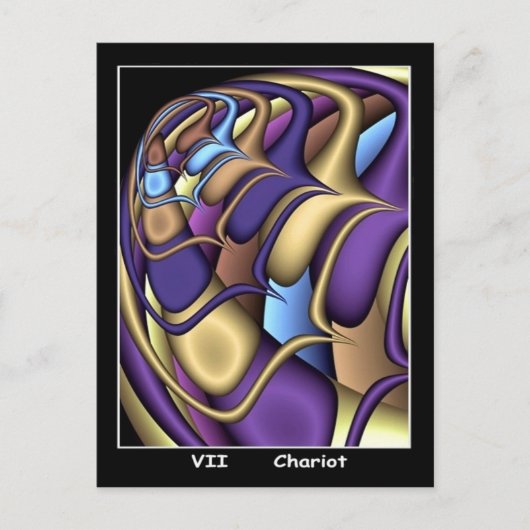 Chariot Tarot Card Postkarte (Vorderseite)