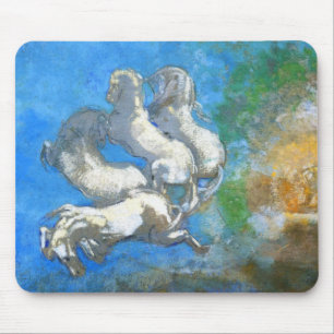 Chariot von Apollo - durch Symbolist Odilon Redon Mousepad
