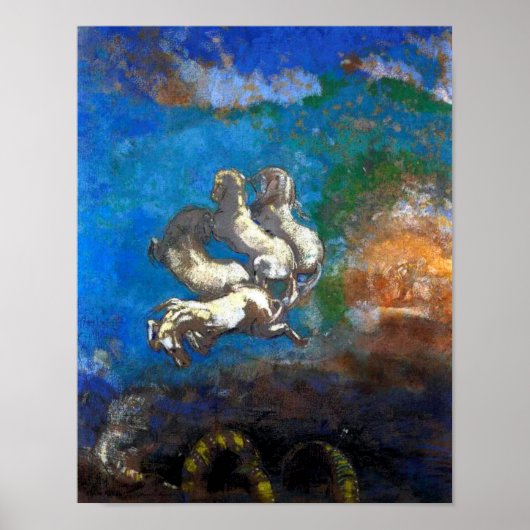 Chariot von Apollo, Redon Poster (Vorne)