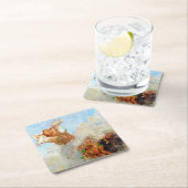 Chariot von Apollo, Redon Rechteckiger Pappuntersetzer (Vor Ort)