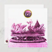 CHARIOT VON SCHWANKEN MIT KUPFKIEN STRAND WEDD EINLADUNG (Vorne/Hinten)