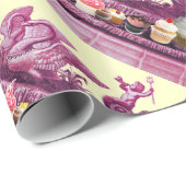 CHARIOT VON SCHWANKEN UND KUPCAKES PINK BEACH WEDD GESCHENKPAPIER (Rolleneckpunkt)