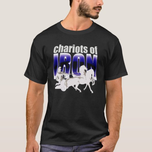 Chariots des Eisens - Logo - Schwarzes T-Shirt (Vorderseite)