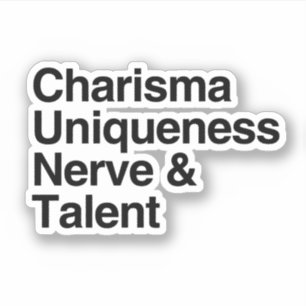 Charisma Einzigartigkeit Nerven Talent Aufkleber
