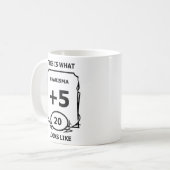 Charisma-Tasse für Dungeons und Drachen Kaffeetasse (Vorderseite Links)