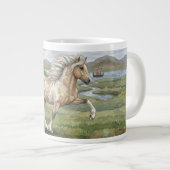 Charismatic Pinto Icelandic Mare watercolor Jumbo-Tasse (Vorderseite Rechts)