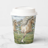 Charismatic Pinto Icelandic Mare watercolor Pappbecher (Links)