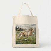 Charismatic Pinto Icelandic Mare watercolor Tragetasche (Vorne)