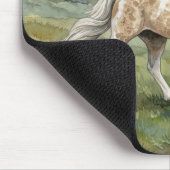 Charismatische Pinto-Isländer-Stute Aquarell Mousepad (Ecke)