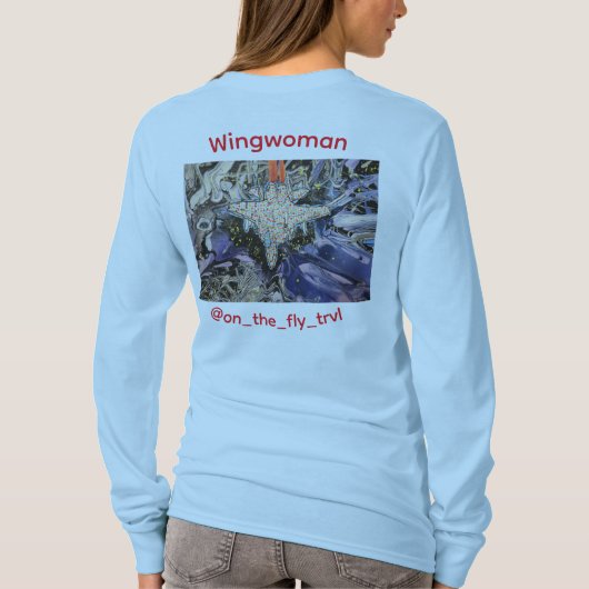 Charitable Wingwoman Long Sleeve- Woman's T-Shirt (Rückseite)