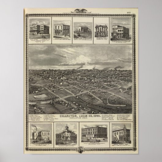 Charité, Iowa-Unternehmen in Davenport Poster (Vorne)