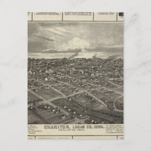 Charité, Iowa-Unternehmen in Davenport Postkarte
