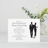 Charity Dinner Black Tie Event Einladung (Stehend Vorderseite)