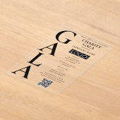 Charity Gala Fundraising Event QR Code Logo Acryleinladungen (Ablage )