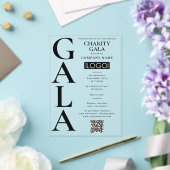 Charity Gala Fundraising Event QR Code Logo Acryleinladungen (In Situ (Hochzeit))