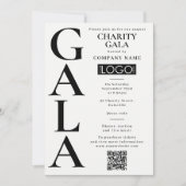Charity Gala Fundraising Event QR Code Logo Einladung (Vorderseite)