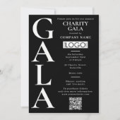 Charity Gala Fundraising Event QR Code Logo Einladung (Vorderseite)