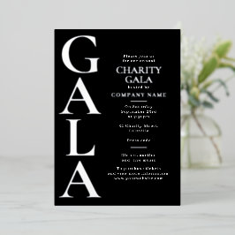 Charity Gala Template Fundraising Event Black Folieneinladung