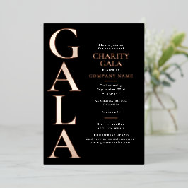 Charity Gala Template Fundraising Event Black Folieneinladung