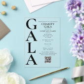 Charity Gala Template Fundraising Event QR Code Acryleinladungen (In Situ (Hochzeit))