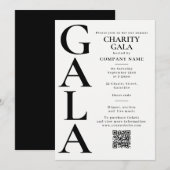 Charity Gala Template Fundraising Event QR Code Einladung (Vorne/Hinten)