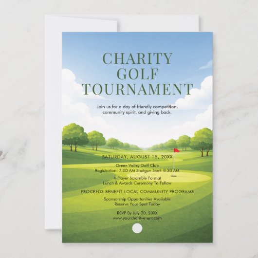 Charity Golf Tournament  Einladung (Vorderseite)