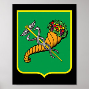 Charkiw Stadtflagge Ukraine Ukrainischer Stolz Poster