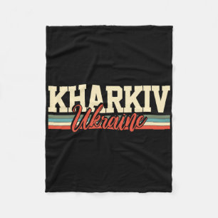 Charkiw Ukraine Reise Souvenir Retro Geschenk Fleecedecke