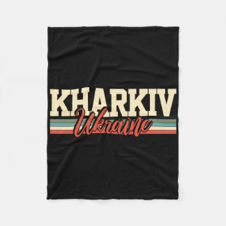 Charkiw Ukraine Reise Souvenir Retro Geschenk Fleecedecke