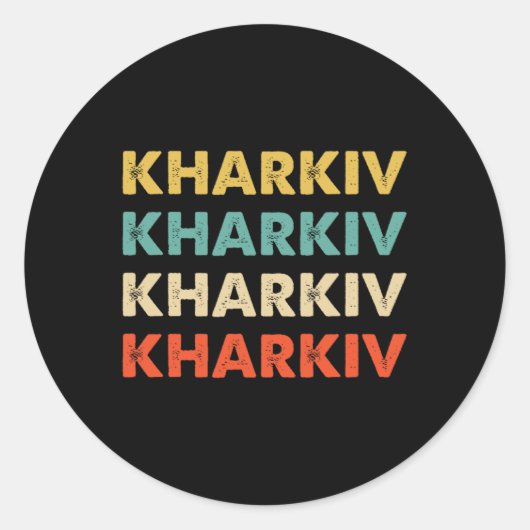 Charkiw Ukraine Runder Aufkleber (Vorderseite)