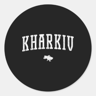 Charkiw Ukraine Vintage  Runder Aufkleber