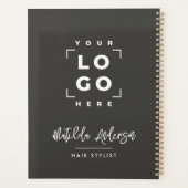 Charkohle grau elegant moderne mädchenhafte Preis Planer (Rückseite)