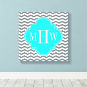 Charkohle Tn Zickzack Brataqua Quatrefolie 3 Monog Leinwanddruck (Insitu (Holzboden))